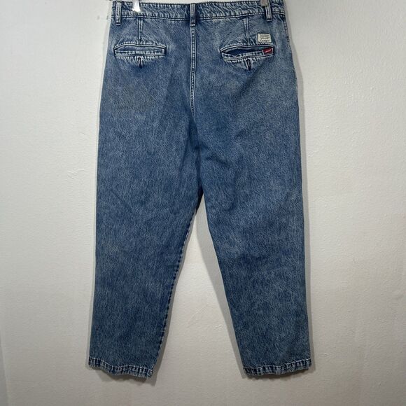 Levis Jeans Mens 34X32 XX Chino Loose Straight Pleated Blue Denim - Picture 2 of 7